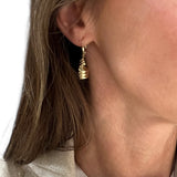 Kolczyki złote skręcane blaszki