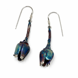 Kolczyki artystyczne niebieskie  tulipany Doriana Grabowskiego