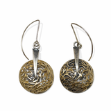 Kolczyki artystyczne ażurowe półkule Doriana Grabowskiego