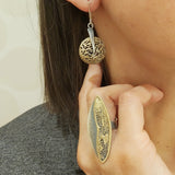 Kolczyki artystyczne ażurowe półkule Doriana Grabowskiego