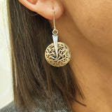 Kolczyki artystyczne ażurowe półkule Doriana Grabowskiego