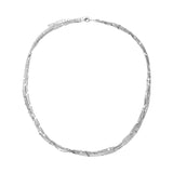 Naszyjnik srebrny kolia z pięcioma łańcuszkami