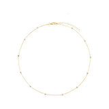 Naszyjnik srebrny pozłacany z fasetowanymi kulkami