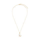 Naszyjnik srebrny pozłacany z cyrkoniami i motylem