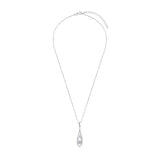 Naszyjnik srebrny z podłużną zawieszką z cyrkoniami