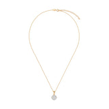 Srebrny pozłacany naszyjnik kwadratowa cyrkonia