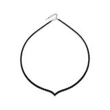 Naszyjnik srebrny tenisowy z czarnymi cyrkoniami