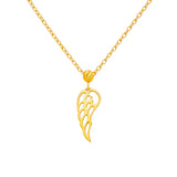 Złoty naszyjnik ze skrzydełkiem