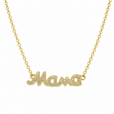 Naszyjnik pozłacany personalizowany z napisem "mama"
