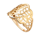 Pierścionek złoty szeroki ażurowy