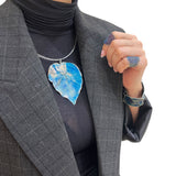 Pierścionek artystyczny niebieski koronkowy Dorian Grabowski