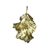 Zawieszka artystyczna liść ze złoceniem z mosiądzu Dorian Grabowski