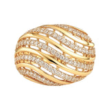 Złoty pierścionek z cyrkoniami