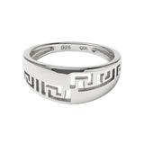 Pierścionek srebrny z greckim wzorem