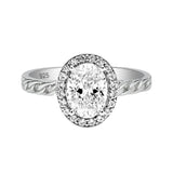 Srebrny pierścionek z połyskującą cyrkonią