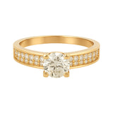 Pierścionek złoty z cyrkoniami