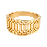 Pierścionek złoty wzór  bransolety zegarka