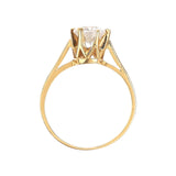 Złoty pierścionek z dużą wystającą cyrkonią