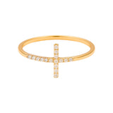 Pierścionek złoty z cyrkoniami