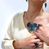 Pierścionek artystyczny niebieski  motyl Dorian Grabowski