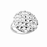 Szeroki pierścionek srebrny ażurowy okrągły