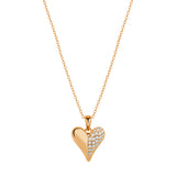 Komplet srebrny pozłacany serce