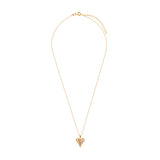 Komplet srebrny pozłacany serce