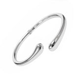 Bransoletka srebrna szeroka mankietowa gładka