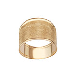 Złoty pierścionek satynowany szeroki
