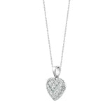 Zawieszka srebrna serce z cyrkoniami o różnych kształtach