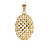 Złota zawieszka duża ażurowa diamentowana