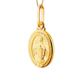 Zawieszka złota średni medalik Cudowny dwustronny