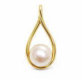 Zawieszka złota łezka z perłą
