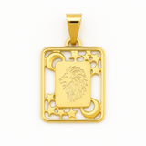 Zawieszka złota znak zodiaku lew
