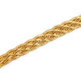 Bransoletka pozłacana potrójny warkocz