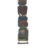 Bransoletka artystyczna fioletowo niebieski liść Dorian Grabowski