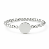 Pierścionek srebrny kulkowy