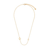 Naszyjnik srebrny pozłacany z delikatnymi kółkami