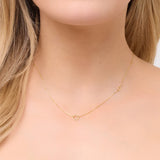 Naszyjnik srebrny pozłacany z delikatnymi kółkami