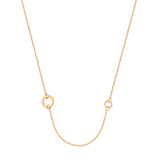 Naszyjnik srebrny pozłacany z delikatnymi kółkami