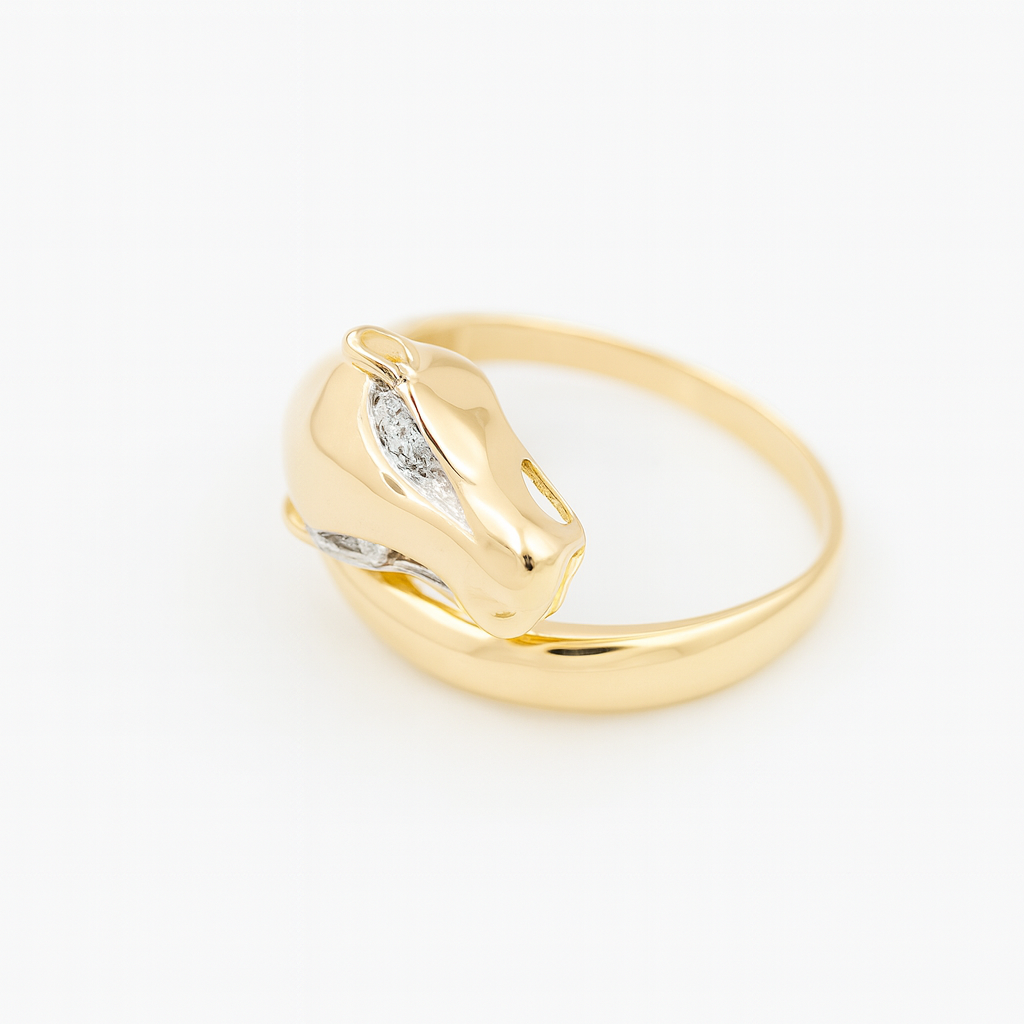 Pierścionek złoty Pantera