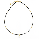 Naszyjnik srebrny pozłacany z perłą hodowaną