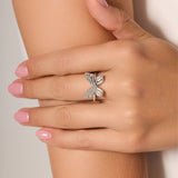 Pierścionek srebrny motyl