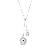 Naszyjnik srebrny krawatka z kulkami