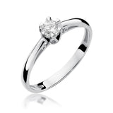 Złoty pierścionek z diamentem 0,15 ct