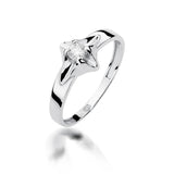 Złoty pierścionek zaręczynowy z diamentem 0,12ct